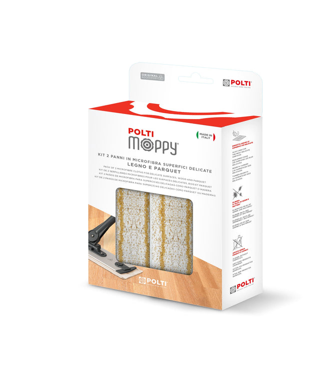 POLTI Moppy Kit, 2 krpe za osjetljive površine, drvo i parket