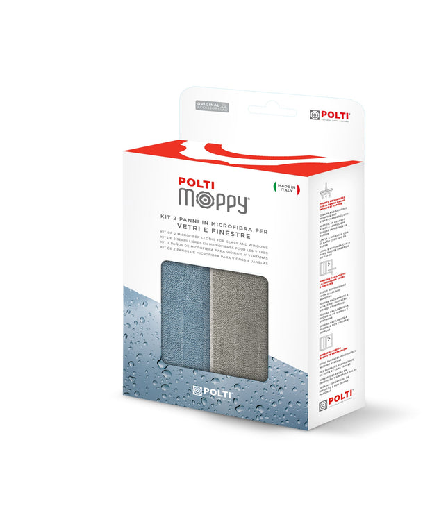 POLTI Moppy set, 2 krpe od mikrovlakana za staklo i prozore 